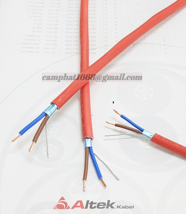 Cáp chống cháy chống nhiễu 2 x 1.0 + E