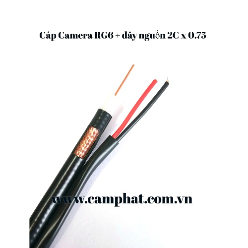 Cáp camera RG6 kèm nguồn