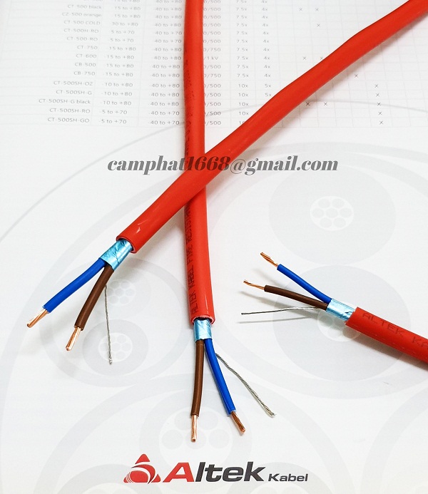 Cáp chống cháy chống nhiễu 2 x 1.0 + E